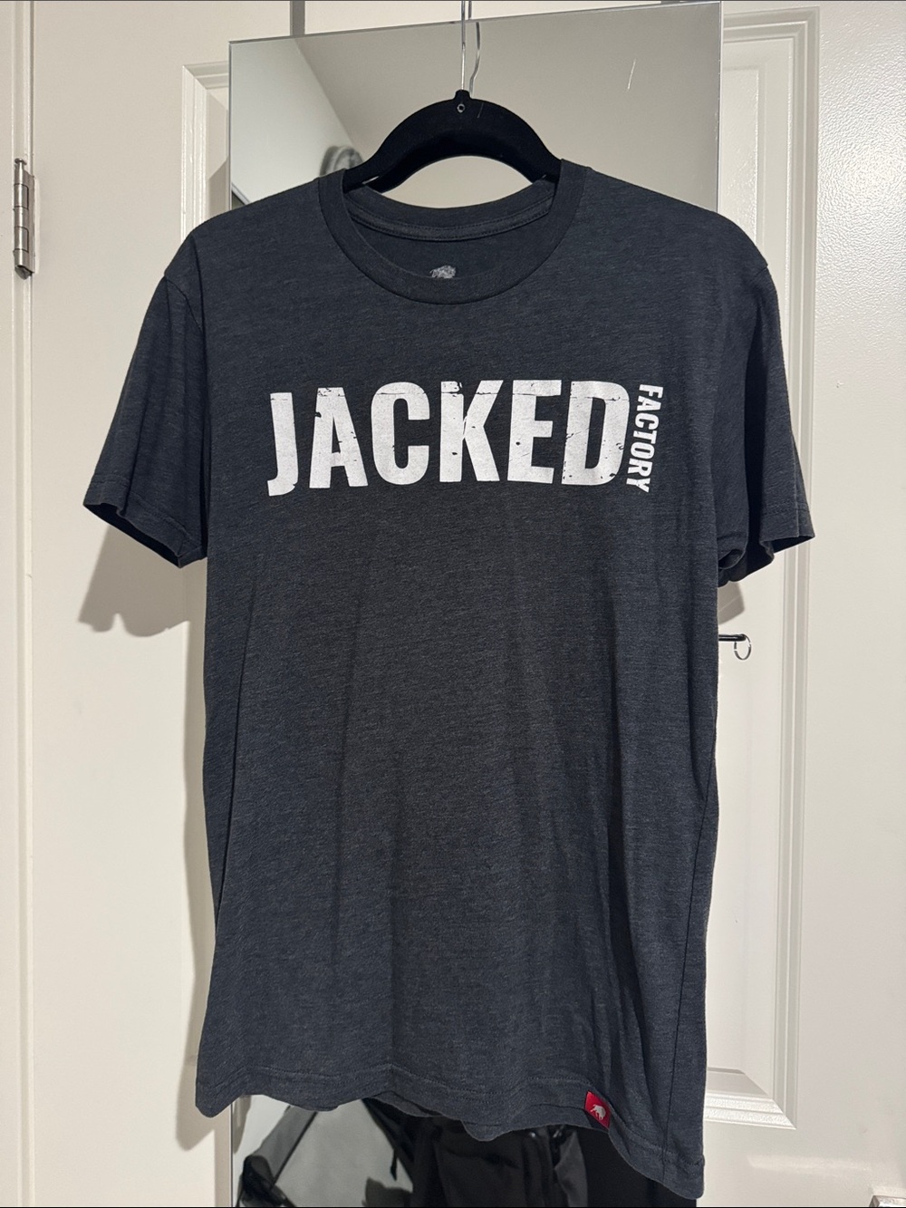 Jacked Factory Men's Short Sleeve Crew Tee in Charcoal